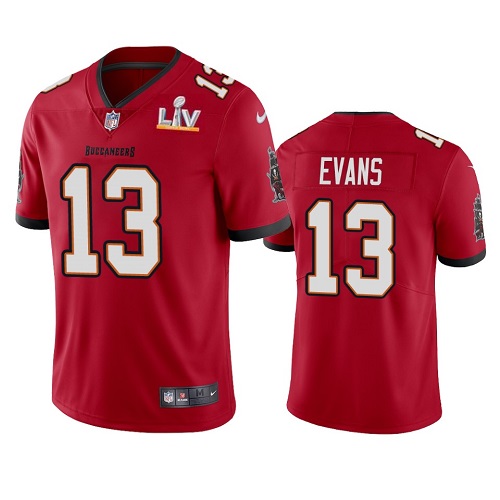 Men's Tampa Bay Buccaneers #13 Mike Evans Red NFL 2021 Super Bowl LV Limited Stitched Jersey Men's Tampa Bay Buccaneers #13 Mike Evans Red NFL 2021 Super Bowl LV Limited Stitched Jersey
